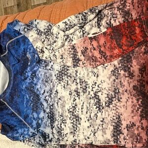 Columbia Blue and Gray Long Sleeve Shirt